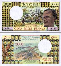 *5000 džibutských frankov Džibutsko 2002, P38d UNC - Kliknutím na obrázok zatvorte -